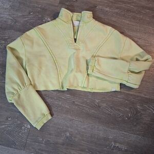 Urban Outfitters Lime Green Zip Pullover